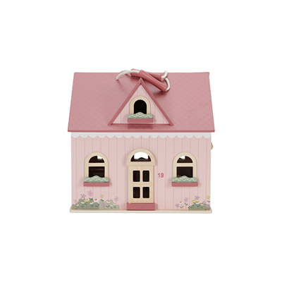 Wooden portable dollhouse