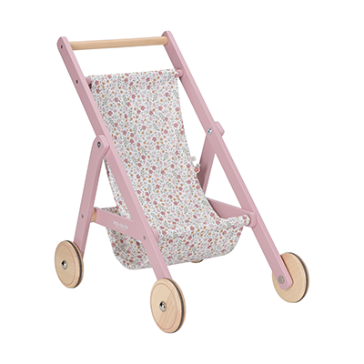 Houten poppenbuggy