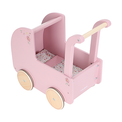 Houten poppenwagen