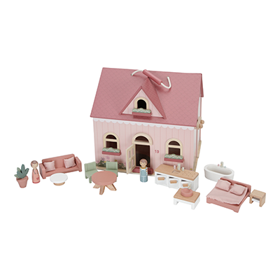 Maison de poupee en bois portable