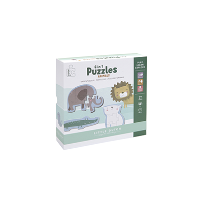 Dierentuinpuzzel - 6 stuks