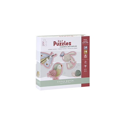 6 in 1 Puzzles Flowers Butterflies