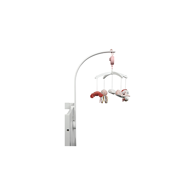 Muziekmobiel wit - Ocean pink