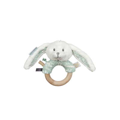 Rammelaar met houten ring Adventure mint