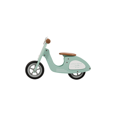 Houten loopscooter mint
