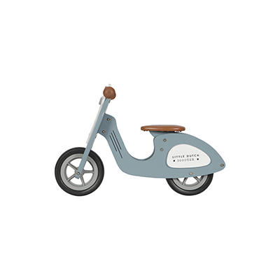 Houten loopscooter blauw